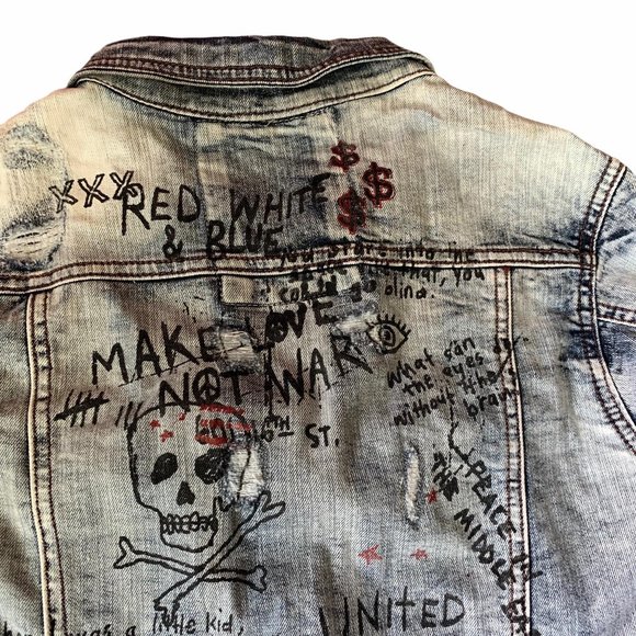 Jordan Craig Legacy Edition Graffiti Denim Jacket - Picture 7 of 12